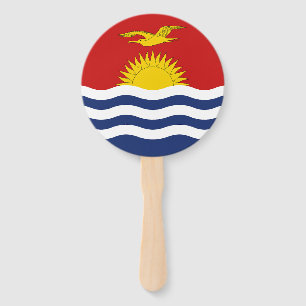 Kiribati Flag Hand Fan
