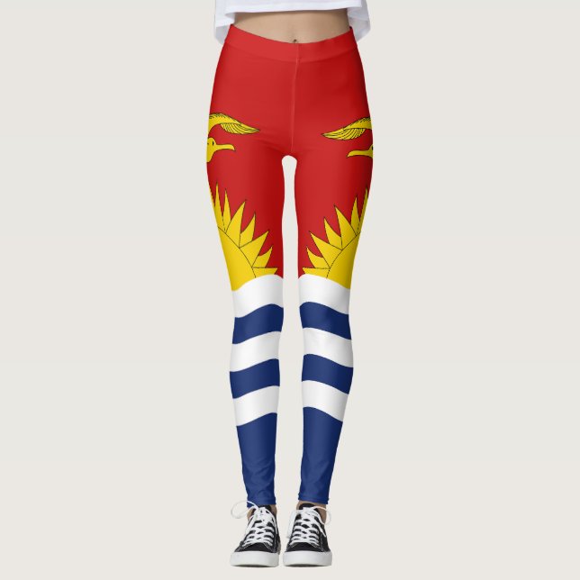 Kiribati Flag Leggings (Front)