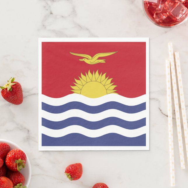 Kiribati flag napkin (Insitu)