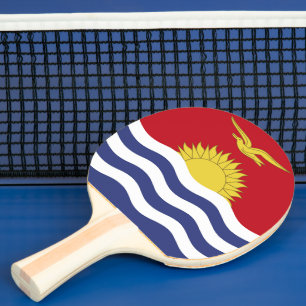 Kiribati flag ping pong paddle