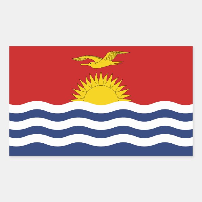 Kiribati Flag Rectangular Sticker (Front)