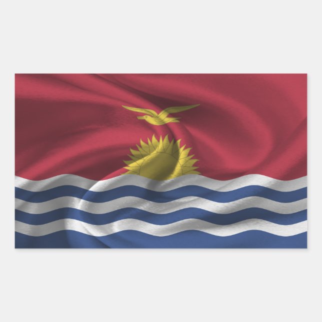 Kiribati Flag Rectangular Sticker (Front)