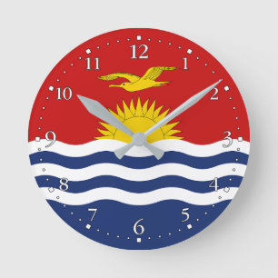 Kiribati Flag Round Clock