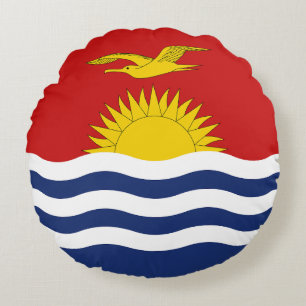 Kiribati Flag Round Cushion