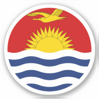 Kiribati Flag Round Sticker