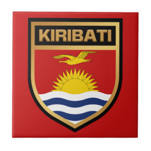 Kiribati Flag Shield Tile