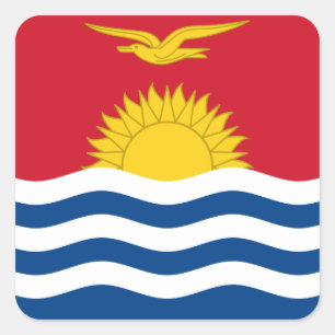 Kiribati Flag Square Sticker