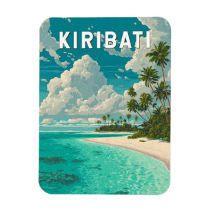 Kiribati Illustration Travel Art Vintage Magnet