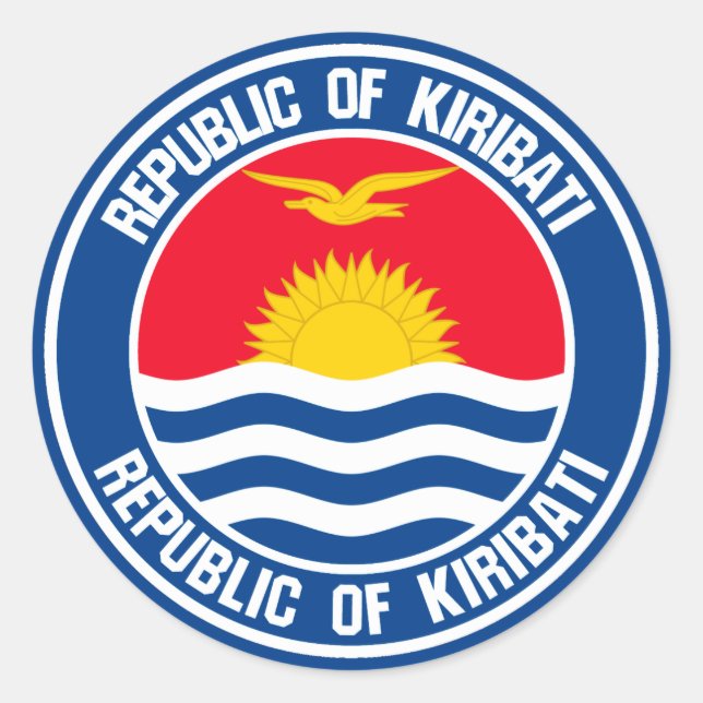 Kiribati Round Emblem Classic Round Sticker (Front)