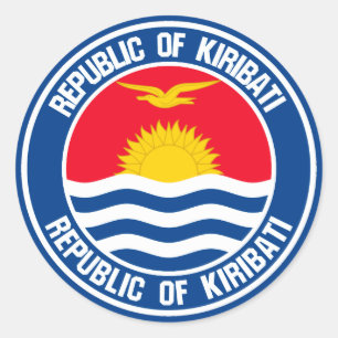 Kiribati Round Emblem Classic Round Sticker