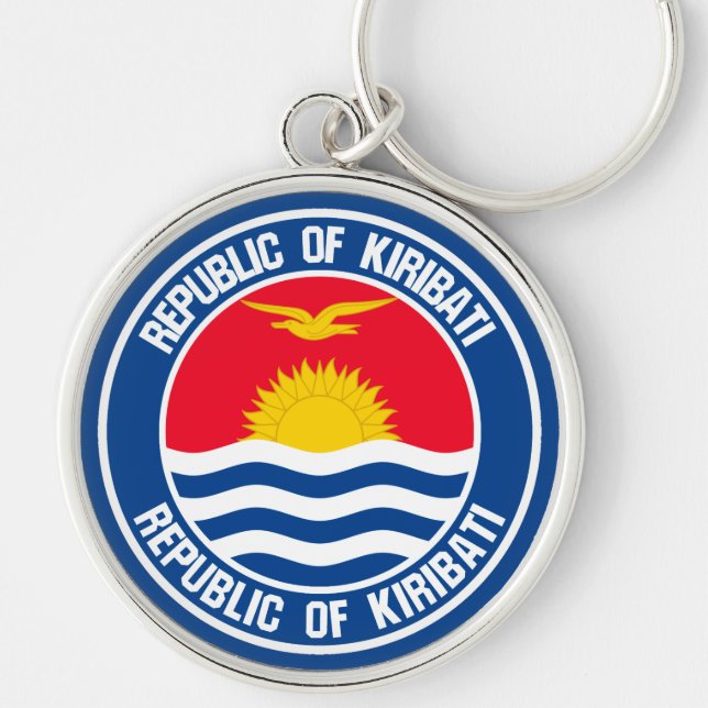 Kiribati Round Emblem Key Ring (Front)