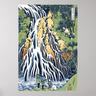 Kirifuri waterfall near Kurokami mountain Housai  Poster
