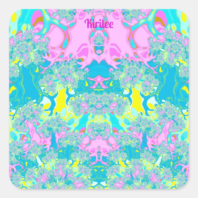 KIRILEE ~ PASTEL PERFECTION ~ SQUARE STICKER (Front)