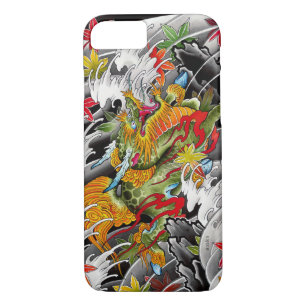 Kirin Japanese tattoo art watercolor painting Case-Mate iPhone Case
