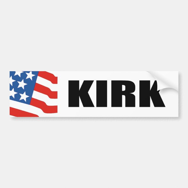 KIRK 2010 BUMPER STICKER (Front)
