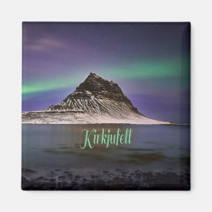 Kirkjufell Mountain in Iceland Northern Lights Magnet