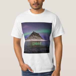 Kirkjufell Mountain in Iceland Northern Lights T-Shirt