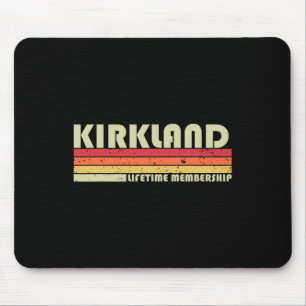 Kirkland Surname Funny Retro Vintage 90s Birthday Mouse Pad