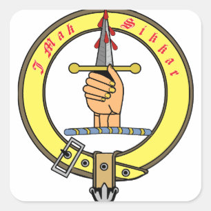Kirkpatrick Kilpatrick Clan Badge Square Sticker