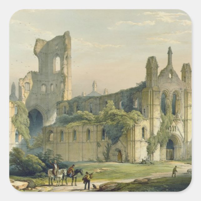 Kirkstall Abbey from the North West, from 'The Mon Square Sticker (Front)