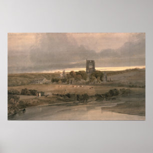 Kirkstall Abbey, Yorkshire - Evening Poster