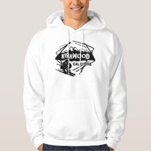 Kirkwood California black theme skier guys hoodie