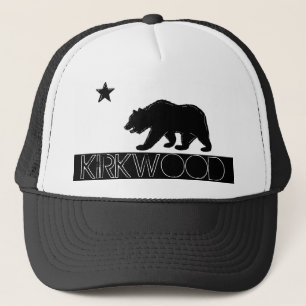 Kirkwood California black white flag bear hat