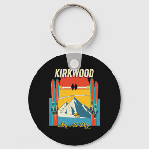 Kirkwood California Ski All Day - Retro Vintage St Key Ring