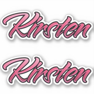 Kirsten faded pink sticker Sticker Stickerset