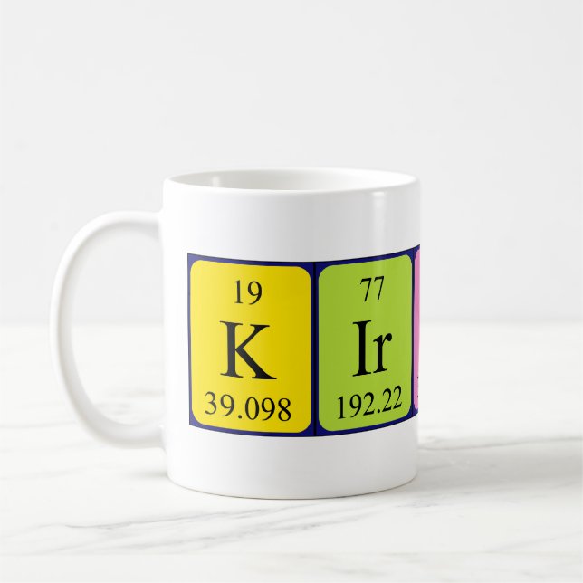 Kirsty periodic table name mug (Left)