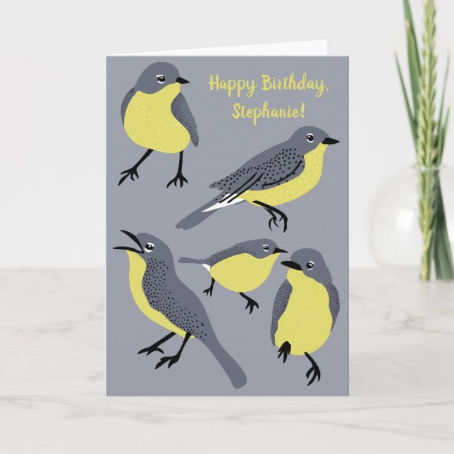 Kirtland's Warblers Bird Lovers Birthday Card (Front)