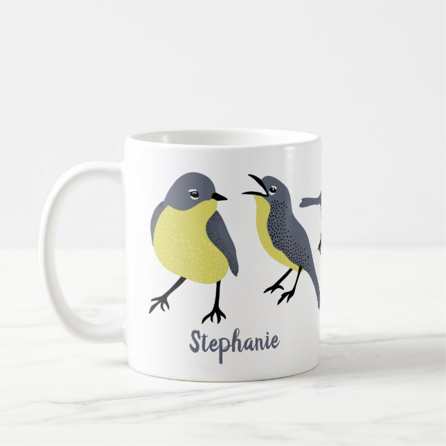 Kirtland's Warblers Bird Lovers Personalised Coffee Mug (Left)
