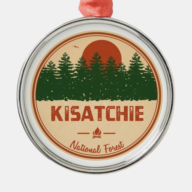 Kisatchie National Forest Metal Tree Decoration (Front)