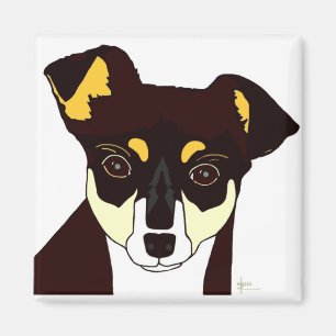 Kisha Chihuahua Magnet - White