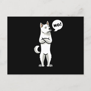 Kishu Inu Stubborn Dog Postcard