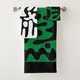 Kismet green bath towel set