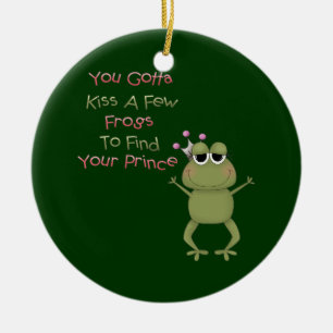 Kiss A Few Frogs Ceramic Tree Decoration