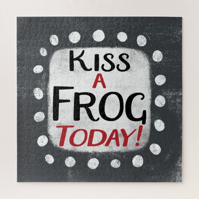 Kiss A Frog Today Jigsaw Puzzle (Vertical)