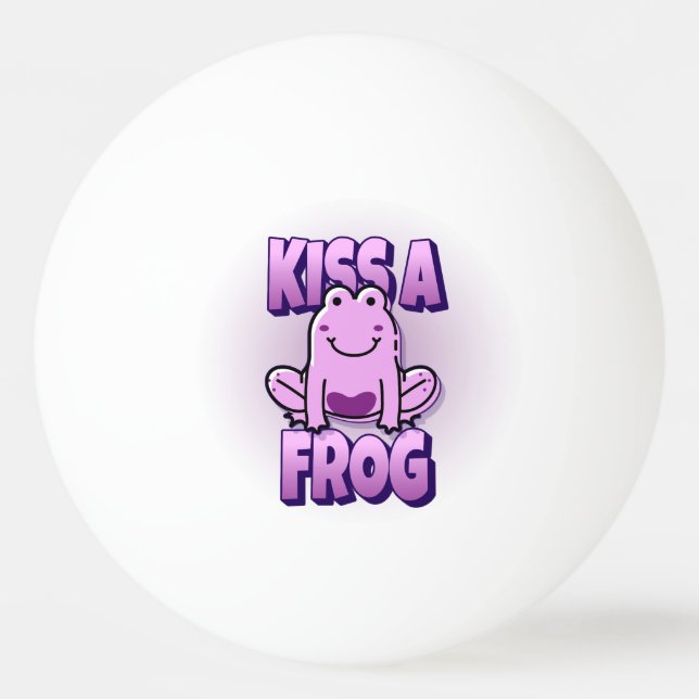 Kiss A Pink Frog Ping Pong Ball (Front)