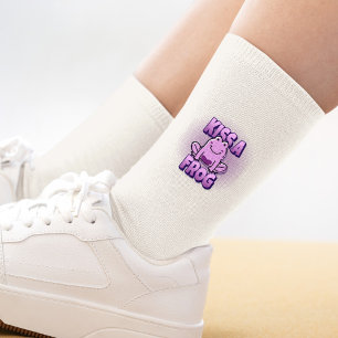 Kiss A Pink Frog Socks