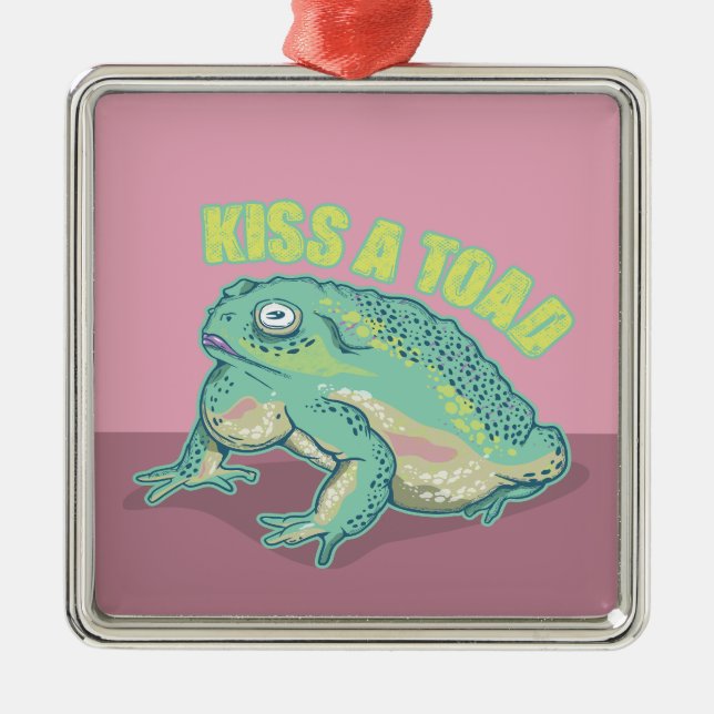 Kiss a toad metal tree decoration (Front)