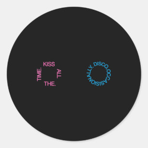 Kiss All Time Disco Occasionally Classic Round Sticker