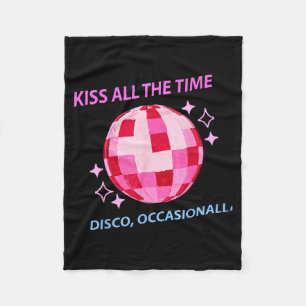 Kiss All Time Disco Occasionally Design Fleece Blanket