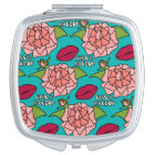 Kiss and Makeup Pink Roses Red Lips Flash Inspired