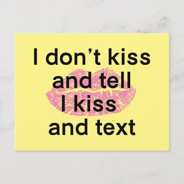 Kiss and Text Postcard (Front)