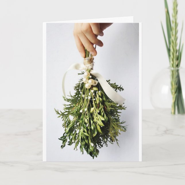 KISS AND WISHES AND MISTLETOE FOR SURE CARD (Front)