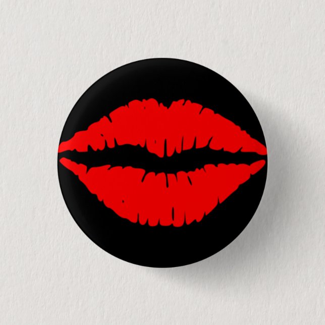 Kiss badge small - Black (Front)