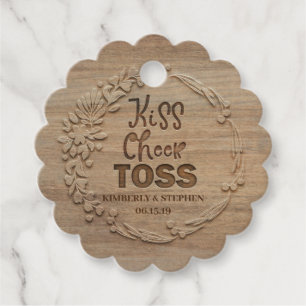 Kiss Cheer Toss Wedding Petals Toss Favour Tags