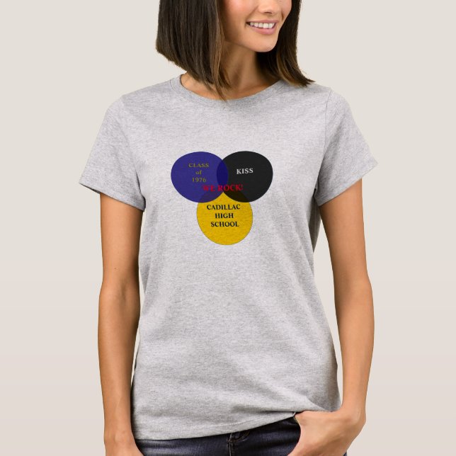 Kiss Class Venn Diagram #2. Large Logo T-Shirt (Front)