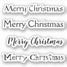 Kiss-Cut Custom Greeting x4 #25 (Merry Christmas)
